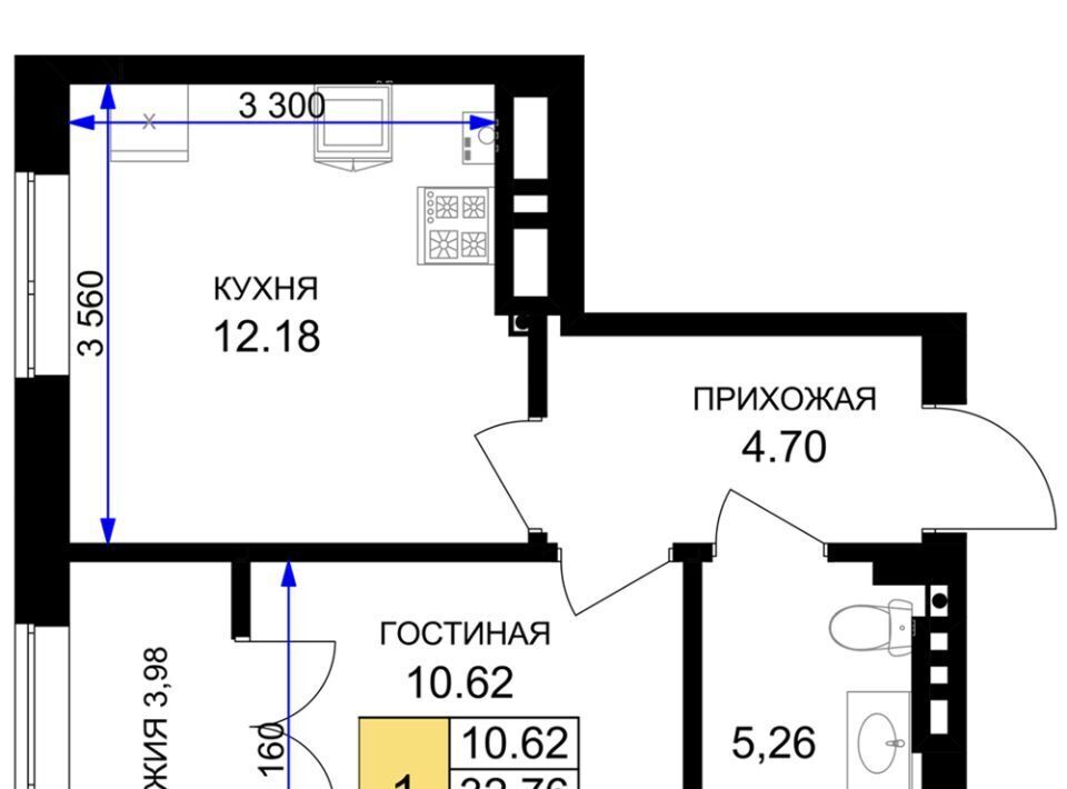 квартира р-н Гурьевский г Гурьевск ЖК «Включи» фото 1