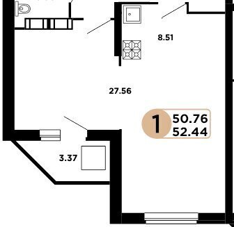 квартира г Самара Безымянка ш Московское 57 километр, 18-й фото 1