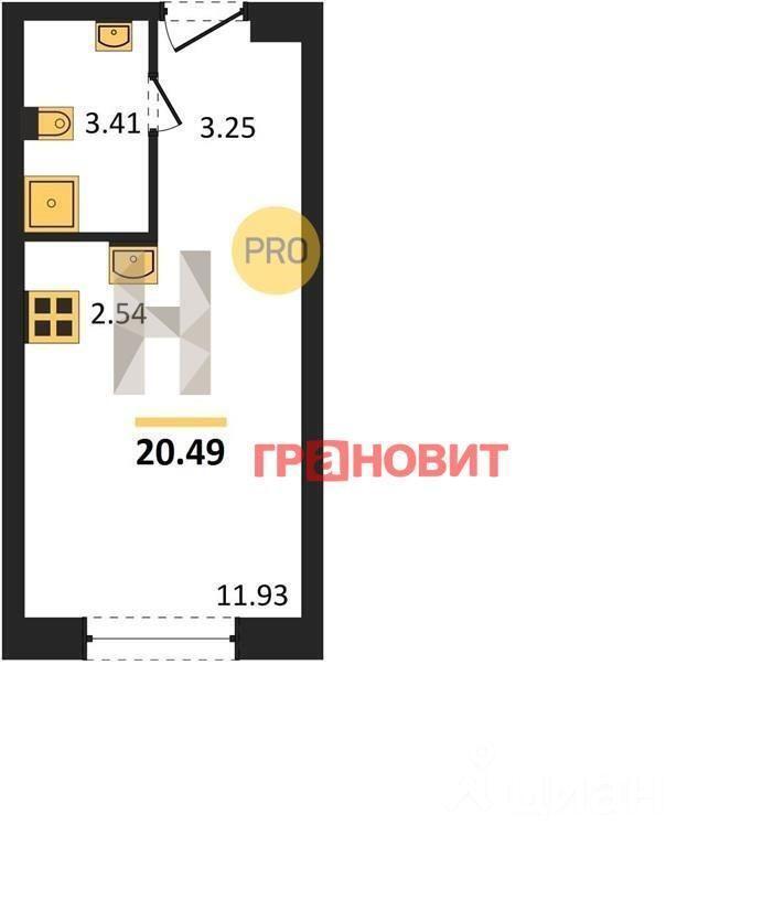 квартира г Новосибирск р-н Октябрьский ул Кирова 113/2 фото 2