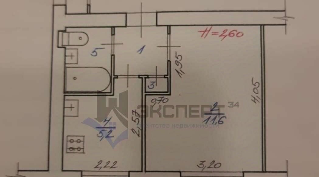 квартира г Волгоград р-н Краснооктябрьский ул им. Германа Титова 56 фото 11