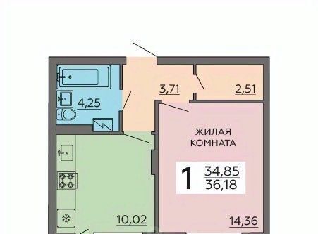 квартира г Воронеж р-н Коминтерновский ул Независимости 78к/2 ЖК «Галактика 2|3» фото 1