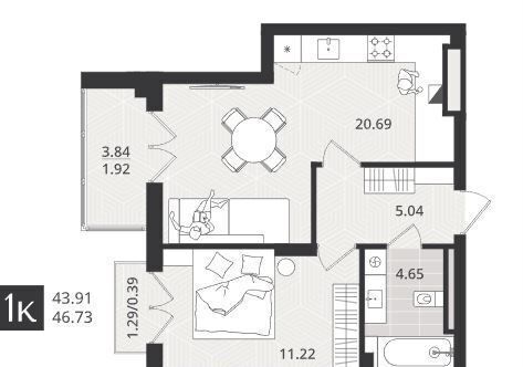 квартира г Калининград р-н Центральный ул Ломоносова 52 фото 1