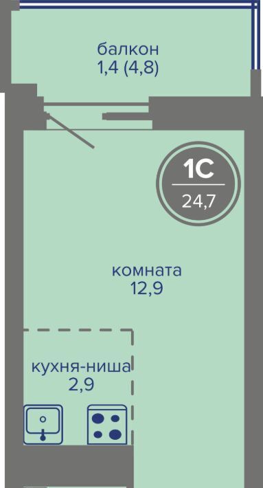 квартира г Пермь р-н Индустриальный ш Космонавтов 309ак/1 фото 1