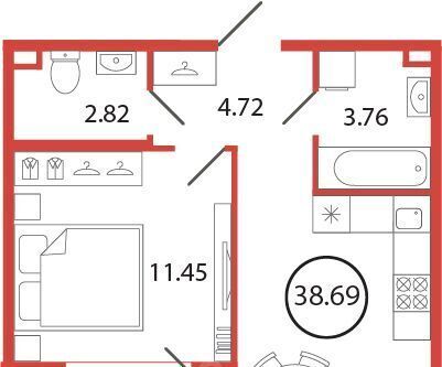 квартира р-н Всеволожский п Бугры ул Английская 4 Девяткино фото 1