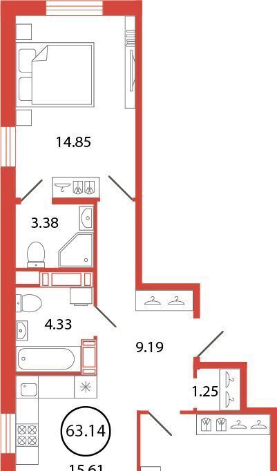 квартира р-н Всеволожский Бугровское городское поселение, Девяткино, Энфилд жилой комплекс фото 1