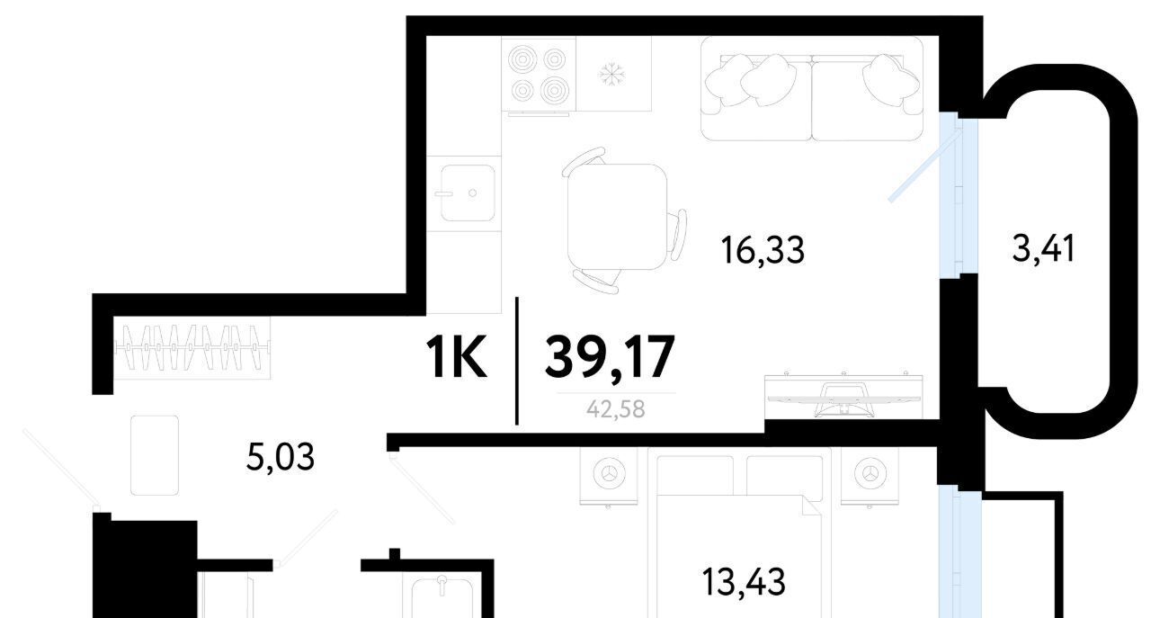 квартира г Тюмень с Комарово р-н Калининский Парк жилрайон фото 1