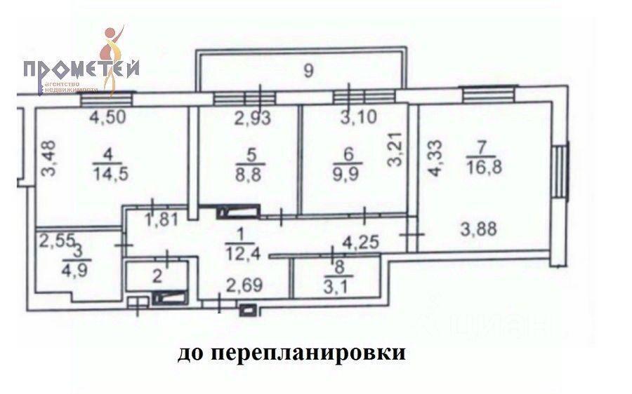 квартира г Новосибирск р-н Дзержинский ул Кошурникова 22 фото 24