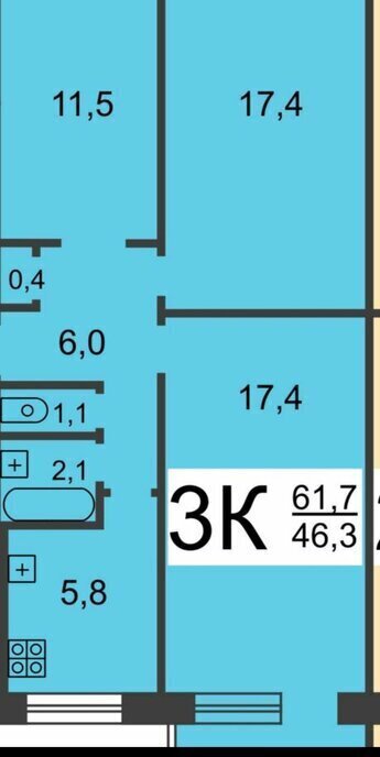 квартира г Нижний Новгород Горьковская ул Генерала Штеменко 2 фото 9