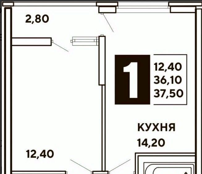 квартира г Краснодар р-н Прикубанский ул Западный Обход 39/2к 4 фото 2