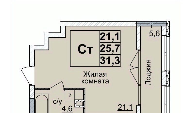 квартира г Нижний Новгород р-н Нижегородский Горьковская ЖК «Горизонты Нижнего» фото 1