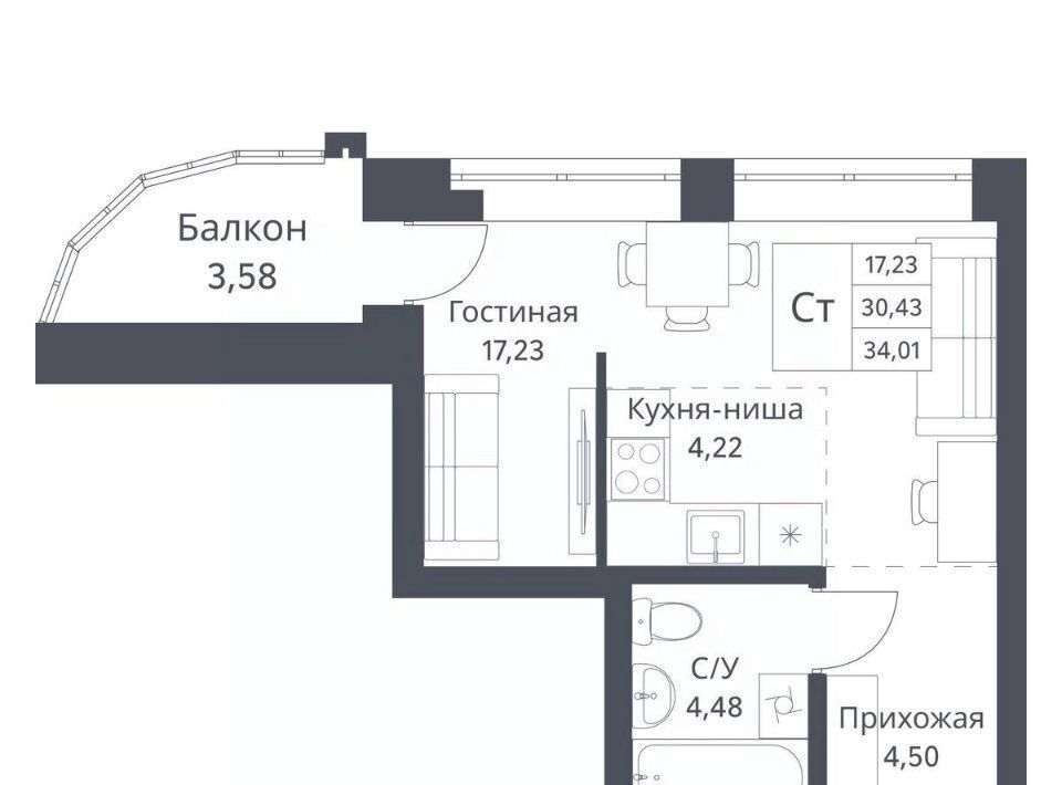 квартира г Новосибирск Заельцовская ул Игарская 40/2 фото 1