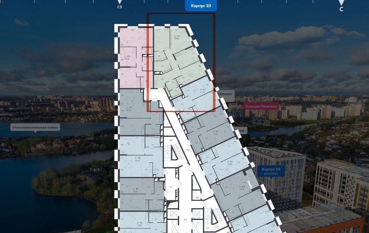 квартира г Москва метро Строгино ЖК «Спутник» 19 Московская область, Красногорск фото 3