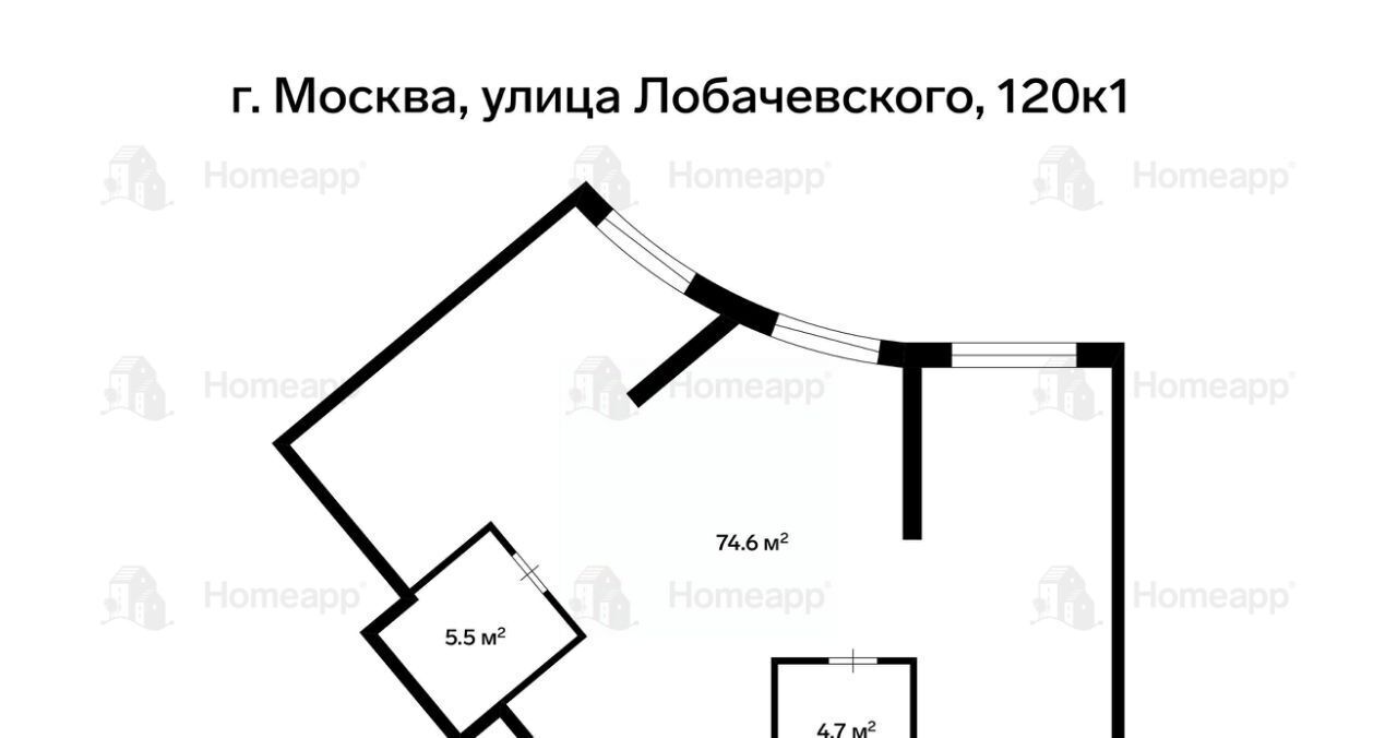 квартира г Москва метро Аминьевская ул Лобачевского 120к/1 ЖК «Крылья» муниципальный округ Раменки фото 2