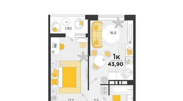 квартира г Краснодар р-н Карасунский ул им. Мачуги В.Н. 166ак/1 фото 20