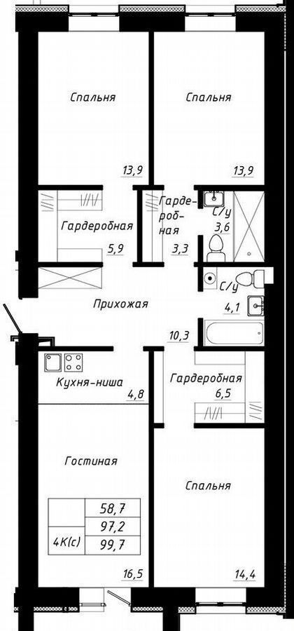 квартира г Барнаул р-н Индустриальный тракт Павловский 196а ЖК «Прайм» корп. 2 фото 2