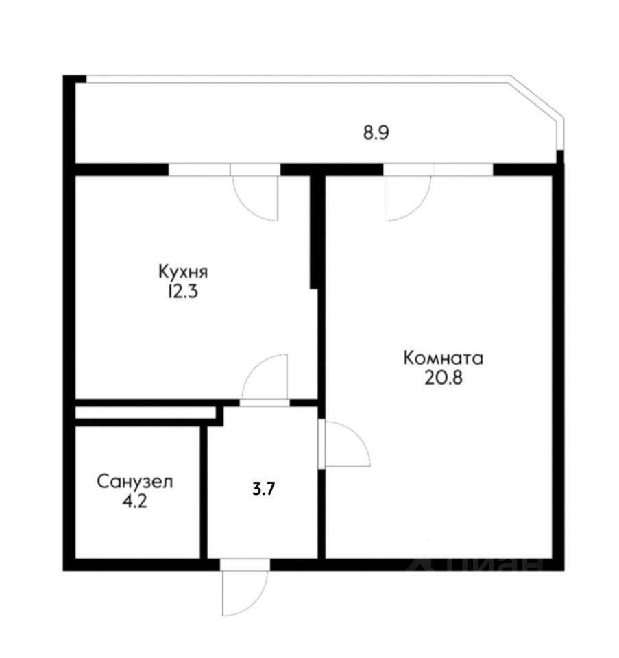 квартира г Краснодар р-н Прикубанский ул Табачная 1/1 1 ЖК «Ежи» фото 14