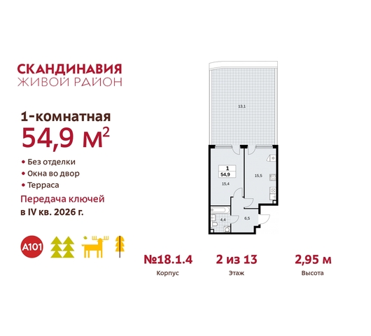 жилой район «Скандинавия» Сосенское, жилой комплекс Скандинавия, 18. 1.4, Бутово фото