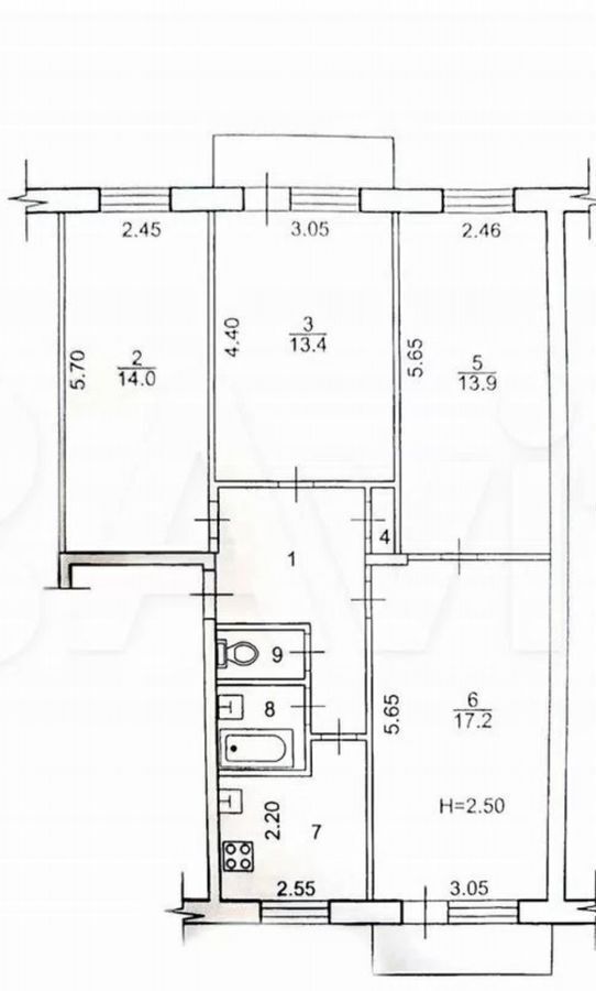 квартира г Волгоград р-н Тракторозаводский ул им. Мясникова 16 фото 1