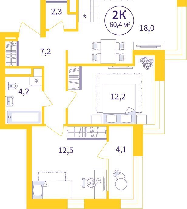 квартира г Екатеринбург Машиностроителей улица 22-го Партсъезда, 5 фото 1