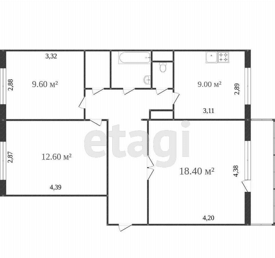 квартира г Тобольск мкр-н 3Б, 25 фото 10