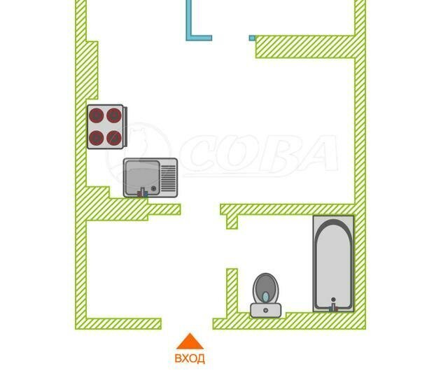 квартира г Тобольск 15-й микрорайон ЖК «Ермак 4» 16 фото 2