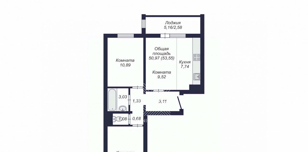квартира г Челябинск р-н Курчатовский 57-й микрорайон фото 9
