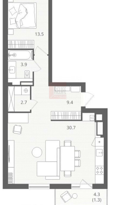 квартира г Калининград р-н Ленинградский ул Стекольная 39 фото 20