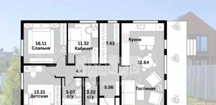 дом городской округ Наро-Фоминский д Мартемьяново Март хаус 2. 0 кп, Апрелевка, 197 фото 11