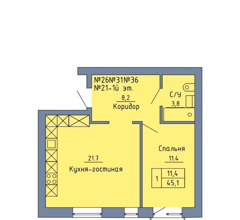 квартира г Оренбург р-н Промышленный Красный Городок пер Станочный 15 фото 1