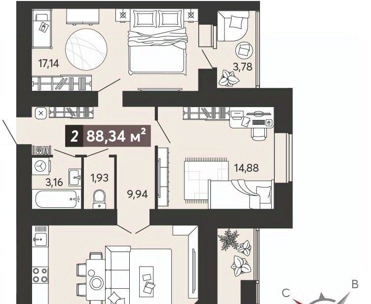 квартира г Пенза р-н Ленинский ул 8 Марта 31к/5 фото 1