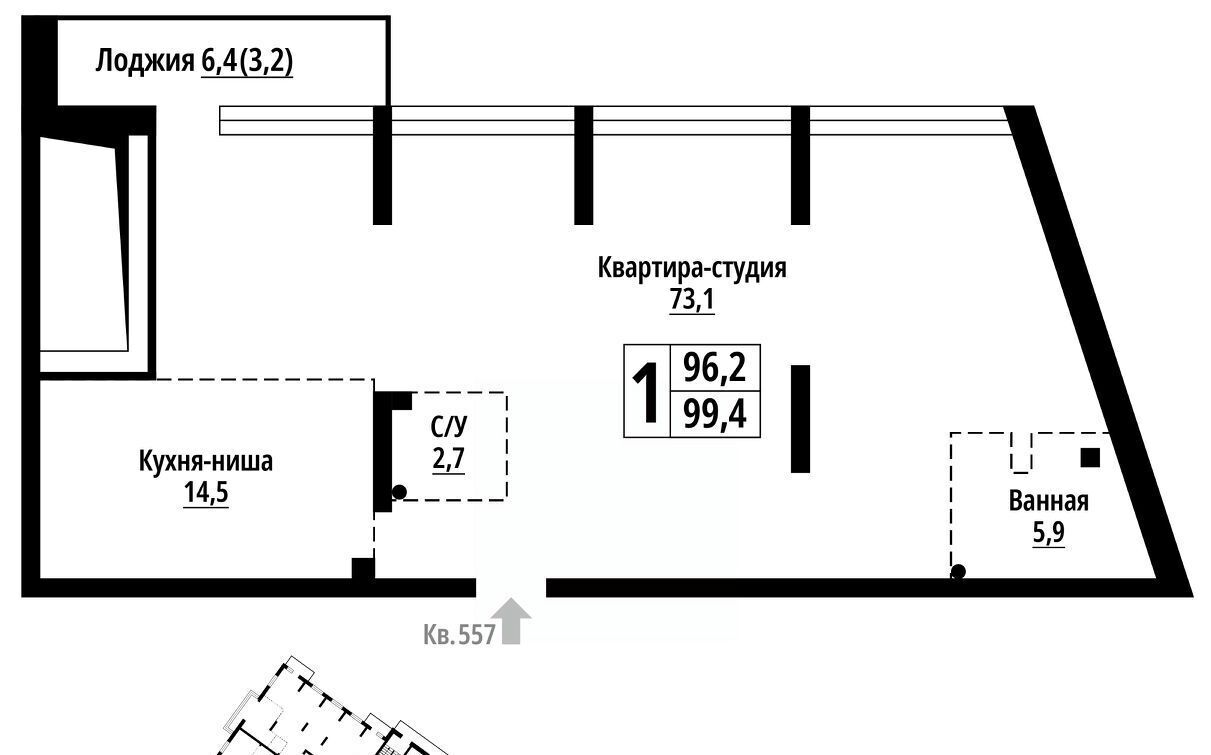 квартира г Барнаул р-н Центральный ул Промышленная 10 фото 1
