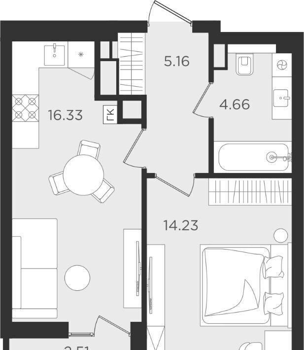 квартира г Калининград р-н Ленинградский ул Старшины Дадаева 55к/1 фото 1