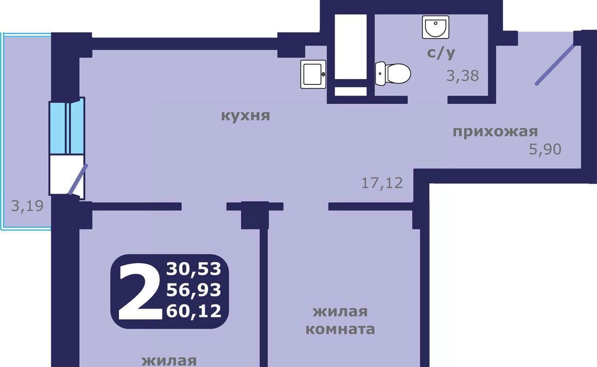 квартира г Красноярск р-н Ленинский ул Шевченко 1 фото 1