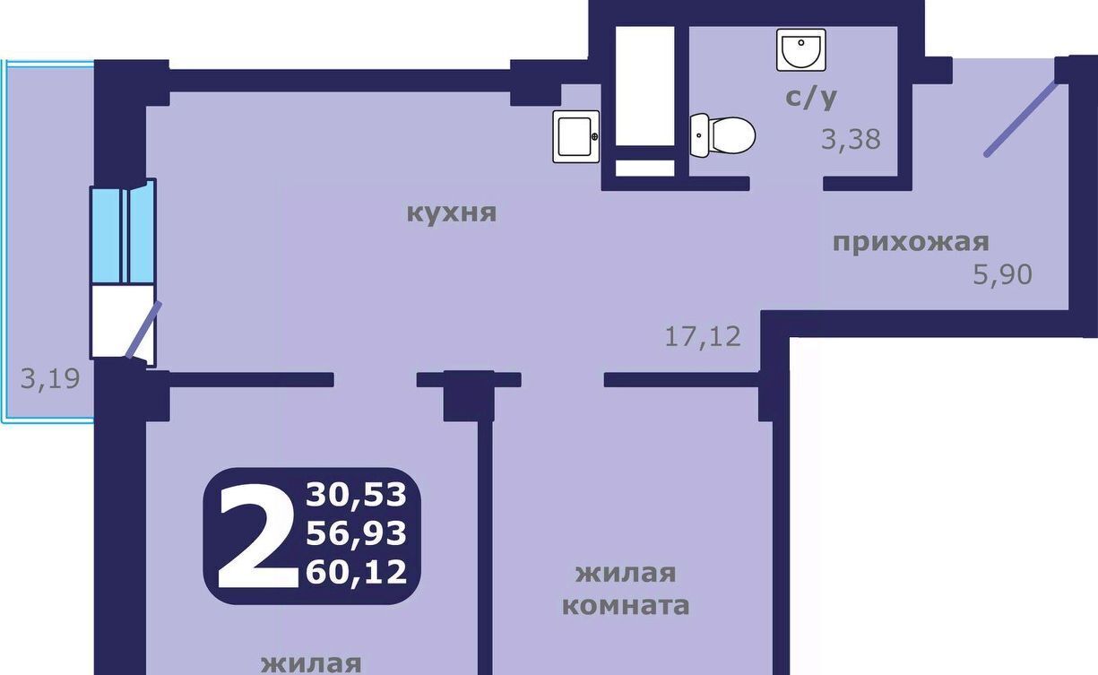 квартира г Красноярск р-н Ленинский ул Шевченко 1 фото 1