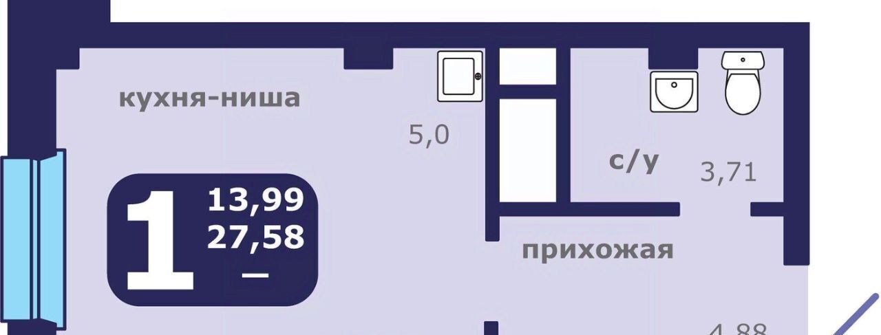квартира г Красноярск р-н Ленинский ул Шевченко 1 фото 1