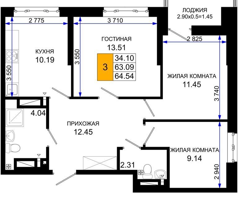 квартира г Ростов-на-Дону р-н Октябрьский пер Элеваторный 6/2б фото 1