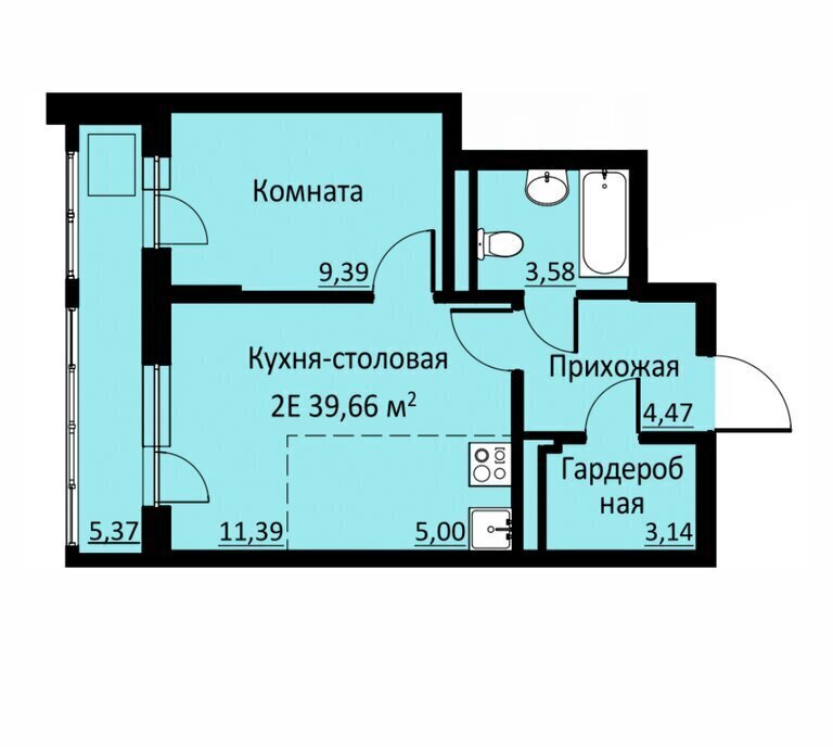 квартира р-н Пермский д Кондратово ул Водопроводная 6/1 ЖК «Ближе» фото 1