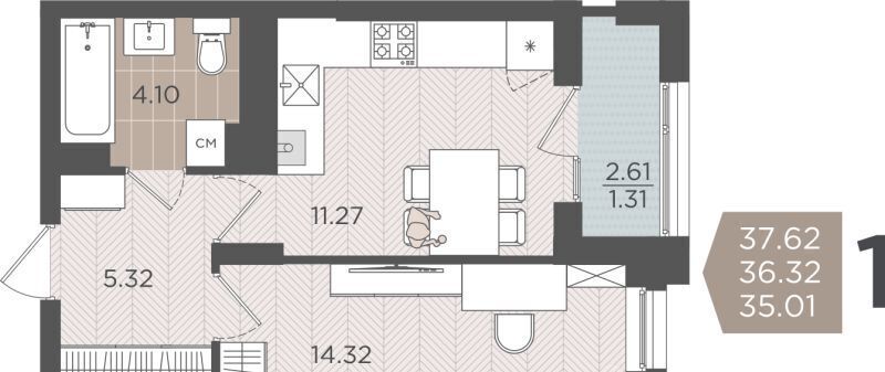 квартира г Калининград р-н Московский ул Батальная 65б фото 1