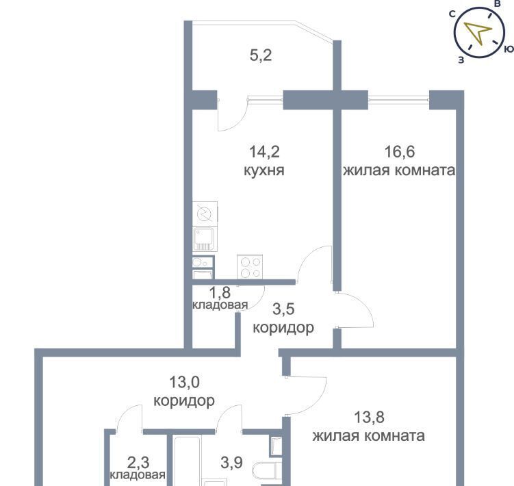 квартира г Нефтеюганск мкр 4-й 4к/1 фото 1