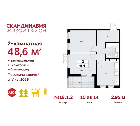 жилой район «Скандинавия» Сосенское, жилой комплекс Скандинавия, 18. 1.2, Бутово фото