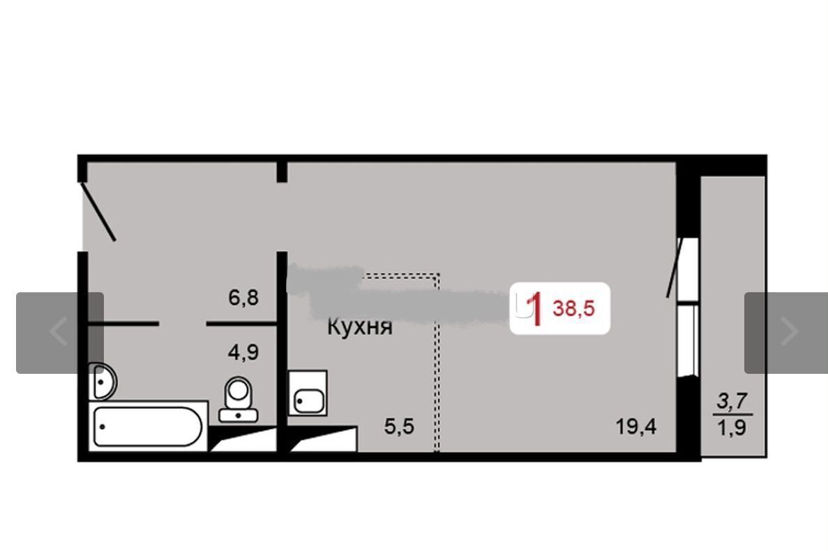 квартира г Красноярск р-н Советский пер Светлогорский 12а ЖК «Светлогорский» мкр-н Северный фото 14