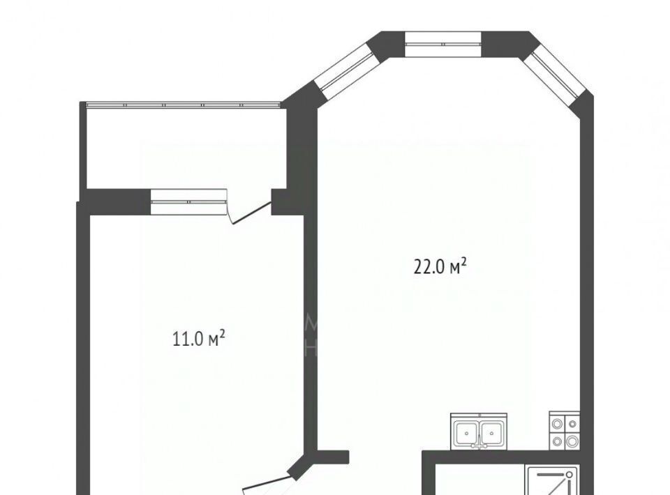 квартира г Тюмень р-н Центральный ул Циолковского 7к/1 фото 2