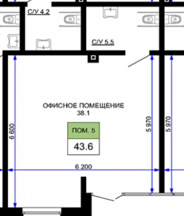 свободного назначения г Краснодар р-н Прикубанский ул им. лётчика Позднякова 2/22 фото 5