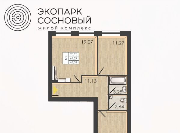 квартира г Пермь р-н Ленинский ул Борцов Революции 1ак/7 фото 1