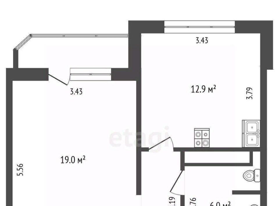 квартира г Тюмень р-н Калининский ул Кремлевская 85к/1 фото 3