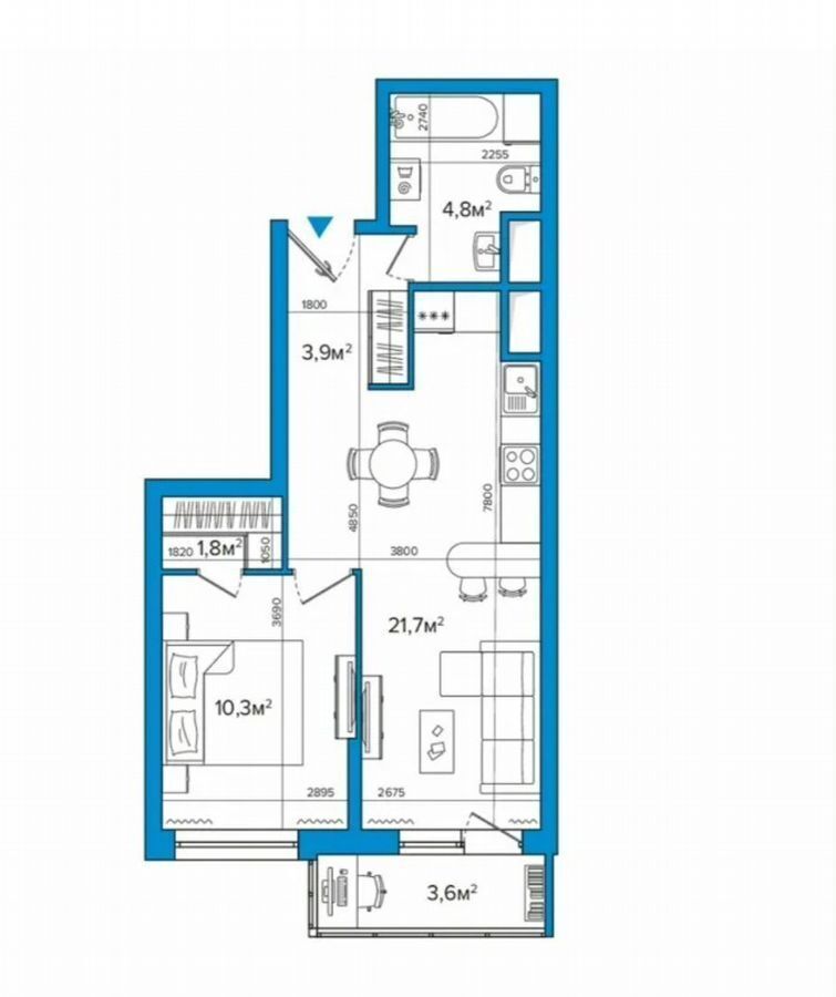 квартира г Тула р-н Центральный ул Академика Насоновой 9б фото 20