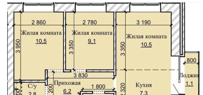 квартира г Барнаул рп Южный ул Герцена 17 фото 1