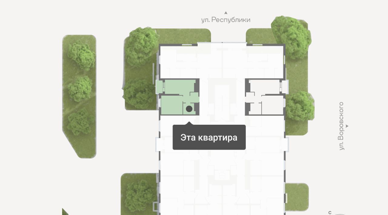 квартира г Тюмень р-н Ленинский ул Республики 204к/18 фото 2