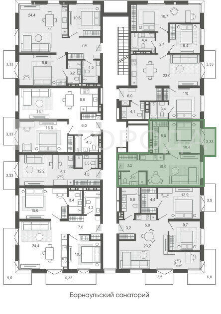 квартира г Барнаул тракт Змеиногорский 35бк/2 фото 1