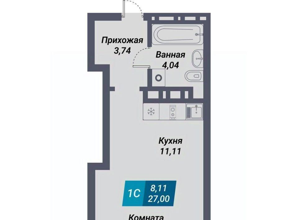 квартира г Новосибирск мкр Закаменский Берёзовая роща 20с фото 1